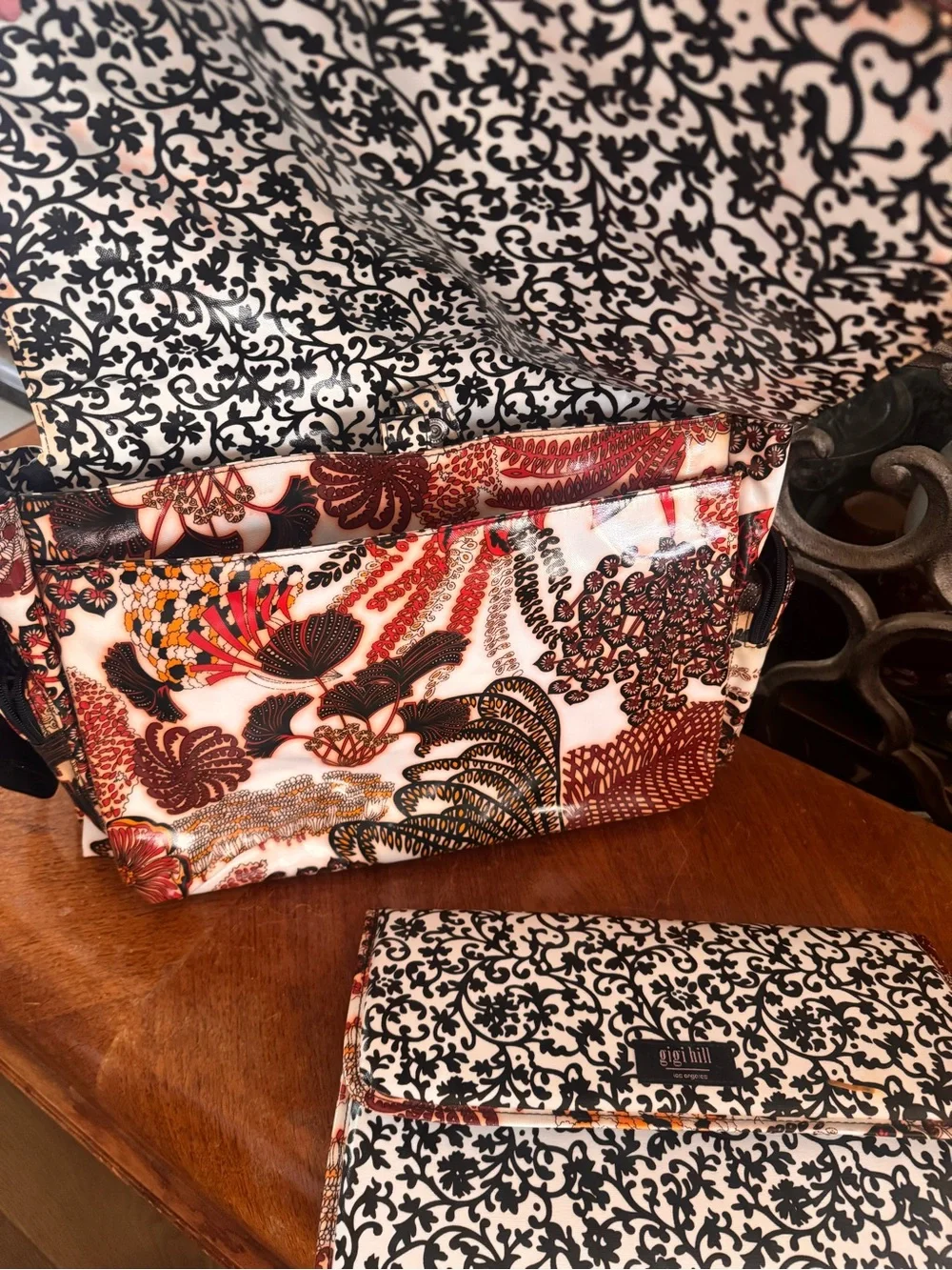 gigi hill Floral Baby Bag in Red Multi